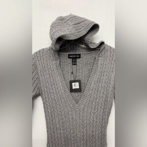 Arden B Soft Gray Knit Sweater Dress